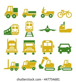 transport, transportation icon set