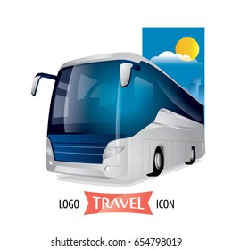 Transport travel bus company logo
