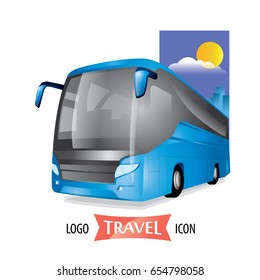 Transport travel bus company logo
