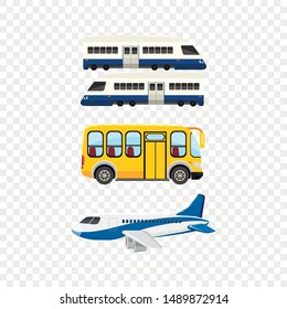 Transport for travel. Vector graphics.