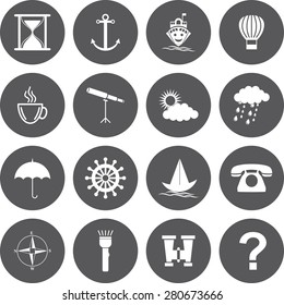Transport, travel vector Icon set.