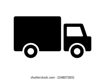 TRANSPORT TRUCK, CARGO SHIPPING PICTOGRAM, TRUCK ICON