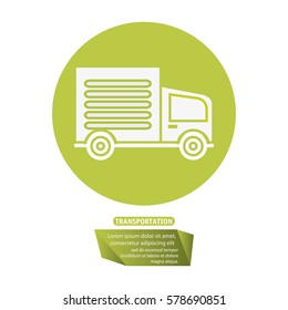 transport truck delivery pictogram