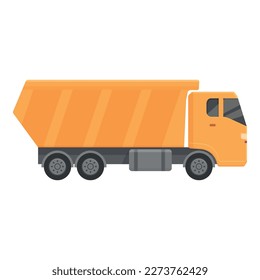 Transport truck icon cartoon vector. Tipper dump. Machine vehicle