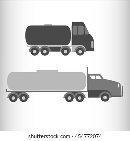 Transport truck icons set.