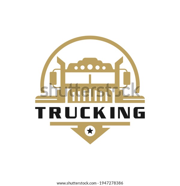 Transport Truck Shield Logo\
Design