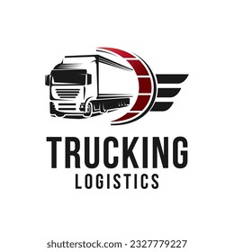 Vector del logotipo de logística de transporte