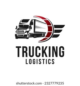 Vector del logotipo de logística de transporte