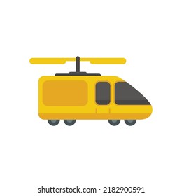 Transport unmanned taxi icon. Flat illustration of Transport unmanned taxi vector icon isolated on white background