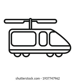 Transport unmanned taxi icon. Outline Transport unmanned taxi vector icon for web design isolated on white background