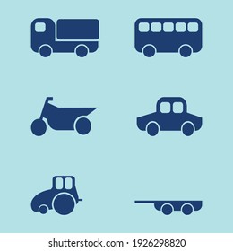 Transport vechicles icon vector set