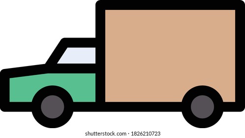 transport vector flat color icon 