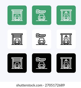 Ilustración de icono de Vector de transporte. Conjunto de iconos de Vector