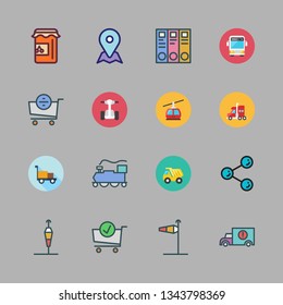 transport vector icon set