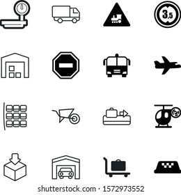 transport vector icon set such as: direction, development, fast, truck, maximum, agriculture, view, economy, tour, empty, art, tourist, pictogram, child, sky, trolley, text, break, signage, farm