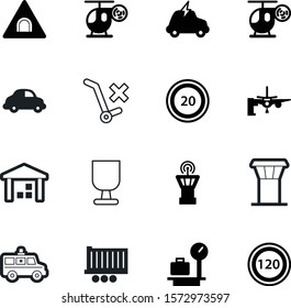 transport vector icon set such as: industrial, trolley, trucking, house, eco, ecology, environmental, button, label, tunnel, caution, healthy, medicine, bag, shipment, baggage, courier, path, clinic