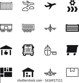 transport vector icon set such as: military, conveyor, trip, ports, grey, boat, unit, top, lorry, railway, marine, terminal, aeroplane, factory, back, communication, button, track, start, knowledge