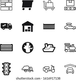 transport vector icon set such as: toy, trip, danger, locomotive, motor, wheelbarrow, style, regulation, dump, cartoon, grey, garage, conveyor, carton, long, boat, pallets, world, motorcycle