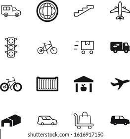 transport vector icon set such as: round, industry, stair, boxes, dock, order, map, port, crossroads, internet, ship, estate, industrial, board, people, object, logo, sphere, break, cartoon