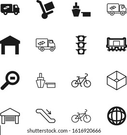 transport vector icon set such as: round, boxes, stock, education, ride, walkway, railroad, sport, gift, market, active, lifestyle, passenger, global, distribution, grey, cart, danger, network, sale