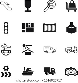 transport vector icon set such as: engineering, production, stoplight, floor, sunlight, ambulance, jet, way, yacht, isometric, trolley, hand, air, marine, public, walkway, ocean, conveyor, medical