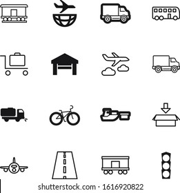 transport vector icon set such as: abstract, box, airline, estate, wing, avenue, view, airport, cleaner, danger, door, old, modern, roof, real, suitcase, health, boat, light, way, structure, lamp