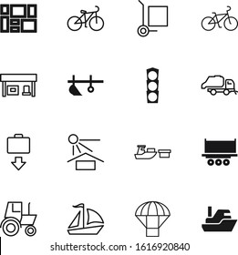 transport vector icon set such as: tank, lines, icons, competition, agronomy, sailing, outdoor, cart, direction, clip, farming, carton, sky, energy, luggage, technology, biking, trash, water