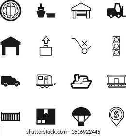transport vector icon set such as: suitcase, structure, baggage, parachute, trailers, send, case, stop, education, logo, carriage, briefcase, auto, trolley, arrow, food, voyage, semaphore, network