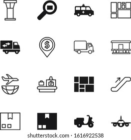 transport vector icon set such as: storage, industrial, building, object, export, estate, safety, engineering, excursions, location, up, style, tourism, hospital, stairway, computer, navigation