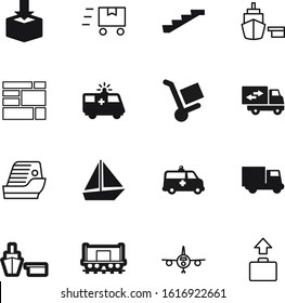transport vector icon set such as: voyage, grey, railway, linear, vessel, healthcare, pallets, information, heavy, boxes, order, trendy, trucking, railroad, metal, company, baggage, food, airplane