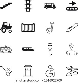 Transport Vector Icon Set Such As: Fly, Image, Disabled, Tourist, Internet, Farmer, Abstract, Railway, Fragile, Pilot, Label, Home, Healthy, Commercial, Mark, Segway, No, Hoverboard, Carton, Shopping