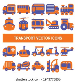 Transport von Vektorsymbol im flachen Design-Stil.