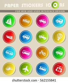 transport vector icons for user interface design