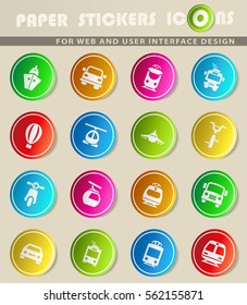 transport vector icons for user interface design