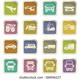 transport vector icons for user interface design