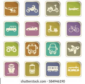 transport vector icons for user interface design