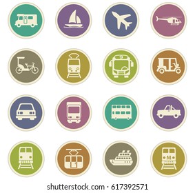 transport vector icons for user interface design