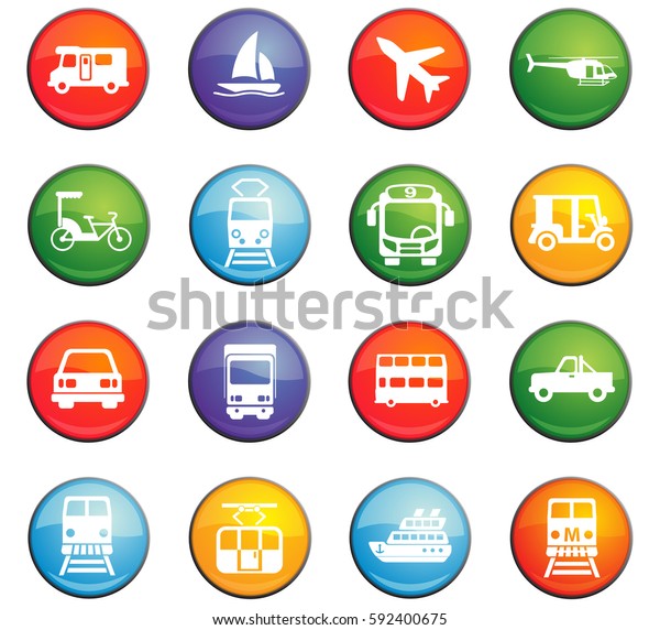transport vector\
icons for user interface\
design