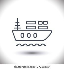 Transport vector line icon minimal design