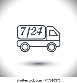 Transport vector line icon minimal design