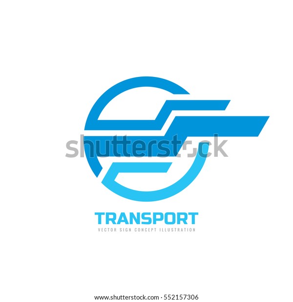 Transport - vector logo
concept illustration. Abstract horizontal stripes in circle shape.
Design element.