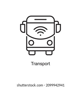 Transport vector outline Icon Design illustration. Internet of Things Symbol on White background EPS 10 File