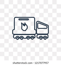 Transport vector outline icon isolated on transparent background, high quality linear Transport transparency concept can be used web and mobile