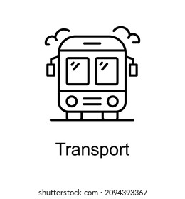 Transport vector outline icon for web isolated on white background EPS 10 file