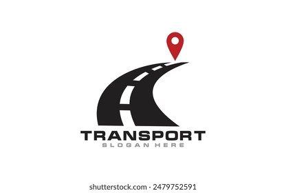 Transport vector symbol logo design illustration