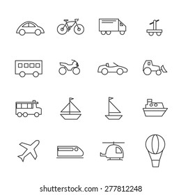 transport vector thin line symbol icon