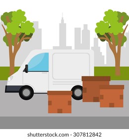 Transport vehicle design, vector illustration eps 10.