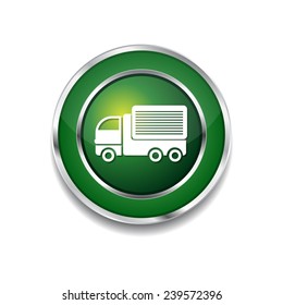 Transport Vehicle Green Vector Icon Button