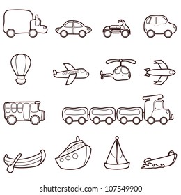 transport and vehicle icons