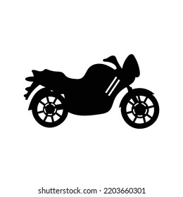 Transport vehicle motorcycle bike icon | Black Vector illustration |